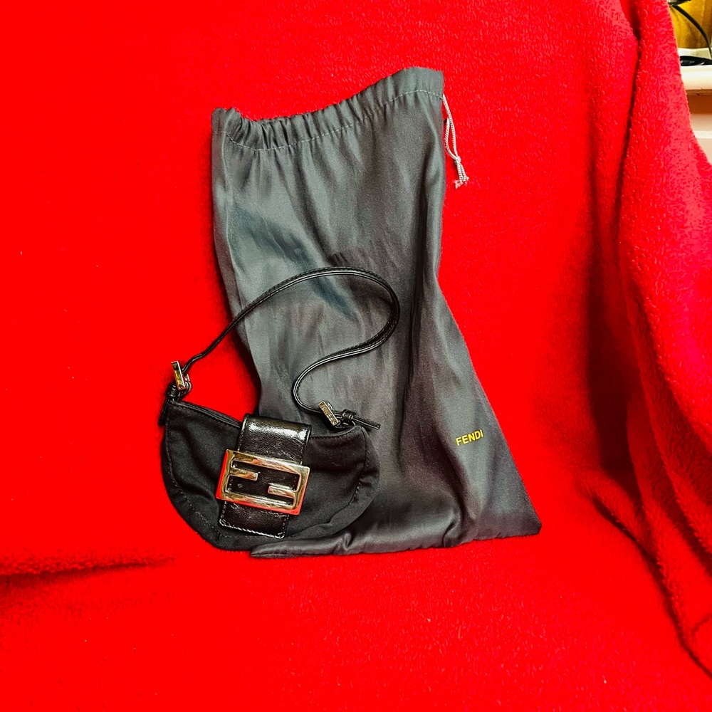 Fendi Black Mini Bag with Metallic Detail